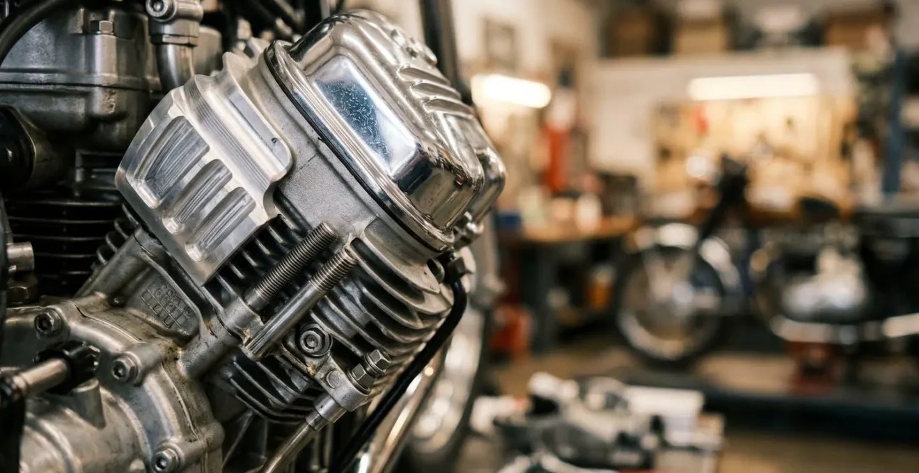 Atelier de préparation moto avec pièces de performance haute qualité