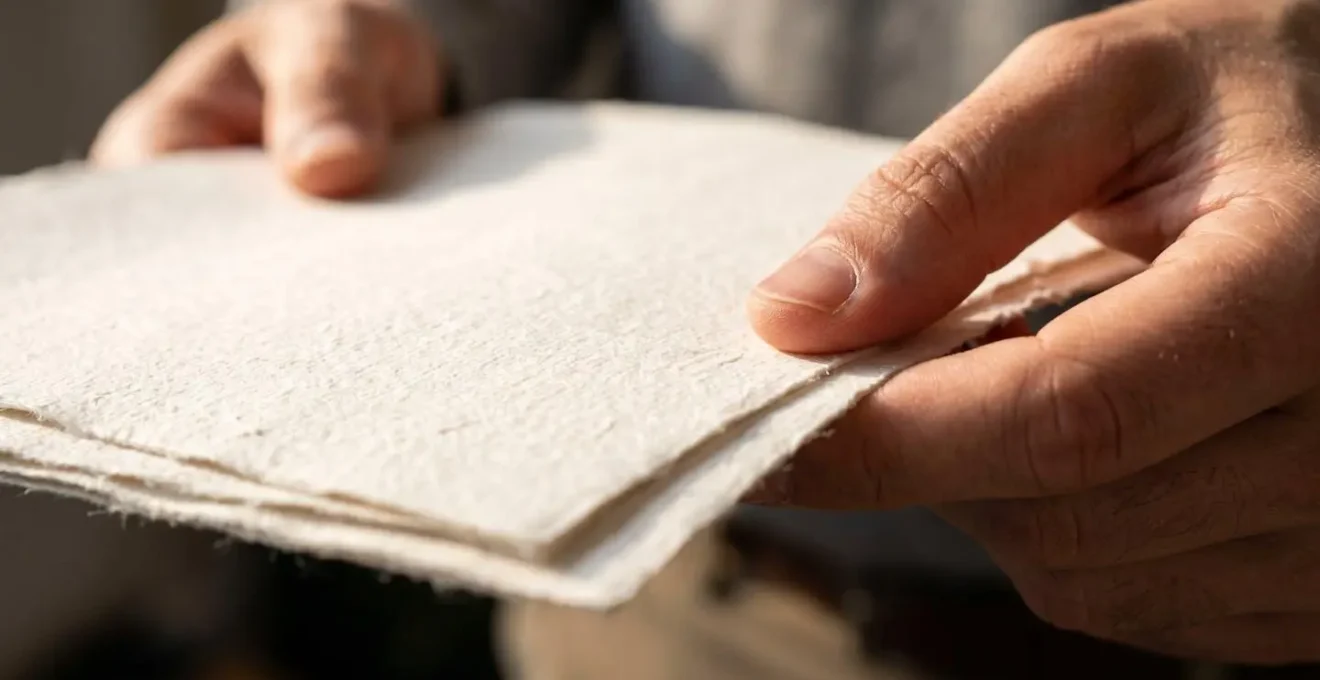 Gros plan sur des mains tenant des documents professionnels lors d'une négociation